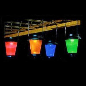 4 Pcs SOLAR POWERED LED COLOUR CHANGING MINI LANTERN ...