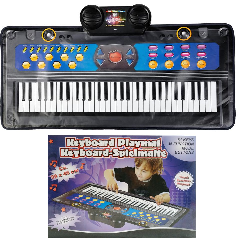 KIDS ELECTRONIC MUSICAL KEYBOARD PLAY MAT PIANO SONGS MUSIC GAME TOY 61