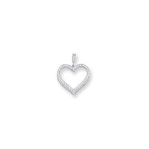 Karat Plat QTR CARAT DIAMOND HEART PENDANT 