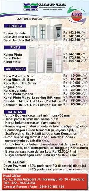 kusen upvc pintu jendela