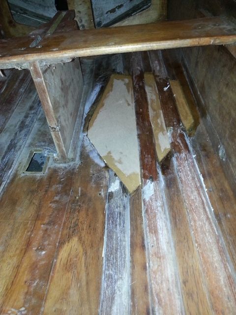 Patch form the inside before any sanding or additional beam added
