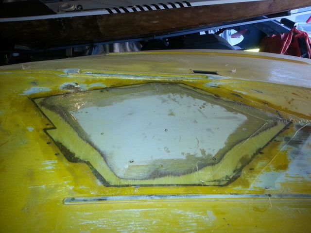 Patch just Fiber Glassed