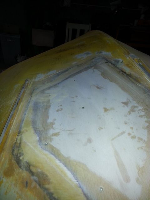 Fiber Glassed Patch Sanded