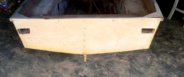 New Transom fitted and ready for primer