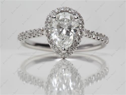 James Allen pear micro pave halo engagement ring 950