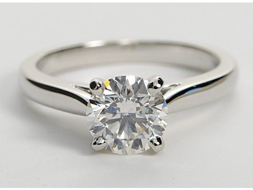 Blue Nile tapered cathedral 1 ct solitaire under 5000