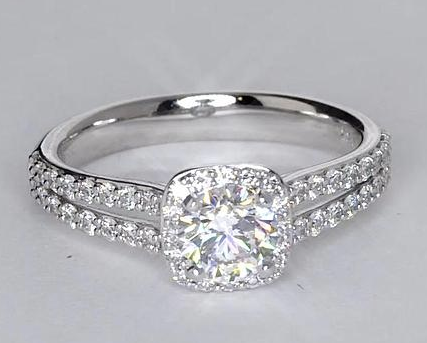 split shank halo engagement ring from blue nile under 5000