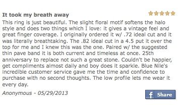  customer reviews of flora vida ring from blue nile