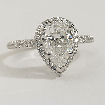 Pear engagement ring settings