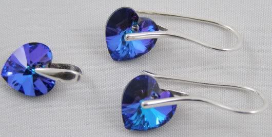 serce swarovski 3x10 heliotrope