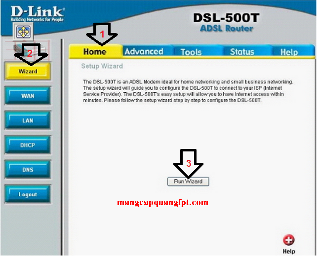 Hướng dẫn cấu hình Modem D-Link 500T