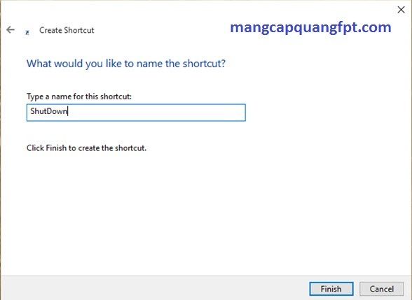 Cách tạo nút Shutdown ra màn hình Desktop Windows 10