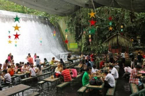 naturaleza-viaje-restaurante cascada-Quezon-Filipinas-platos filipinos