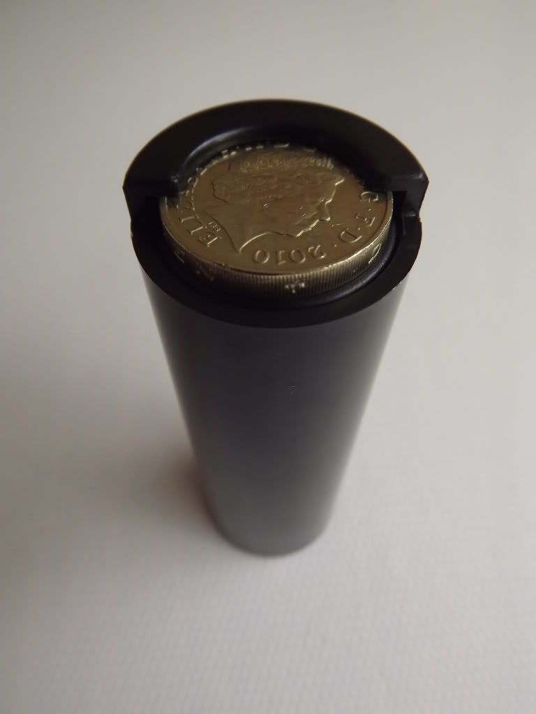 Spring Loaded £1 Pound Coin Black Coin Holder Dispenser Holds up to 20