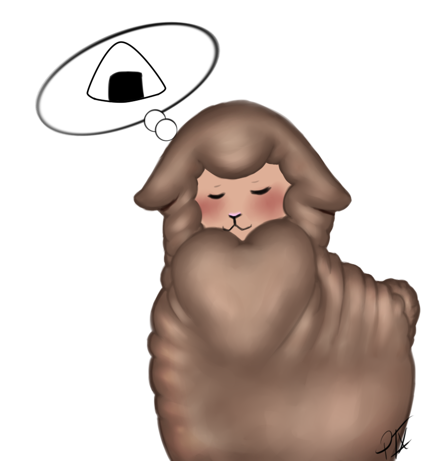 alpaca_on_riceball_by_laetusmua-d84zkfd_