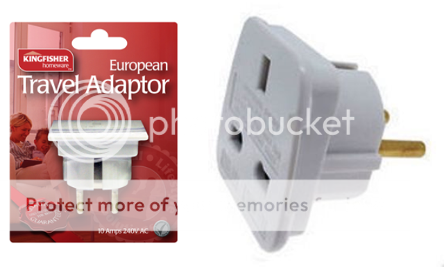 UK to Europe EU Electric Travel Adaptor Adapter Power Plug 3 Pin to 2 Pin
