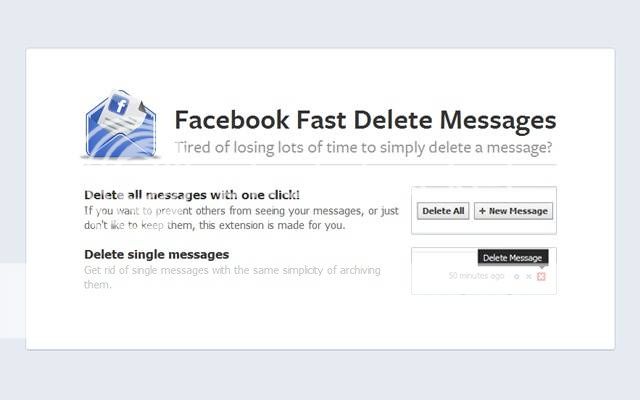 facebook fast delete messages