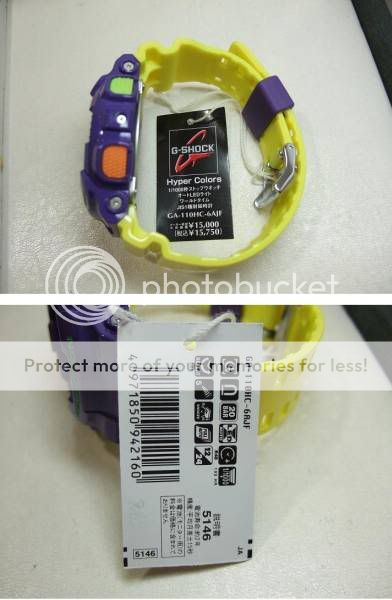 CASIO G SHOCK LIMITED HYPER COLOR GA 110HC 6AJF 2011NEW  